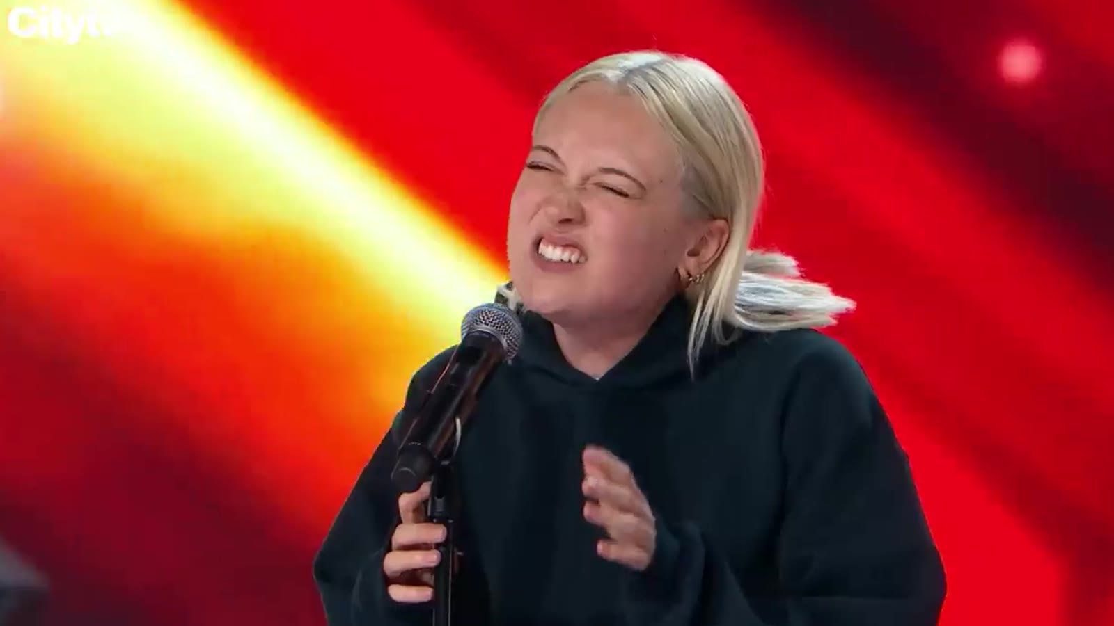 Meave singing on Canada's Got Talent